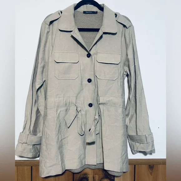 Doe & Rae Beige Utility Jacket - Picture 2 of 7